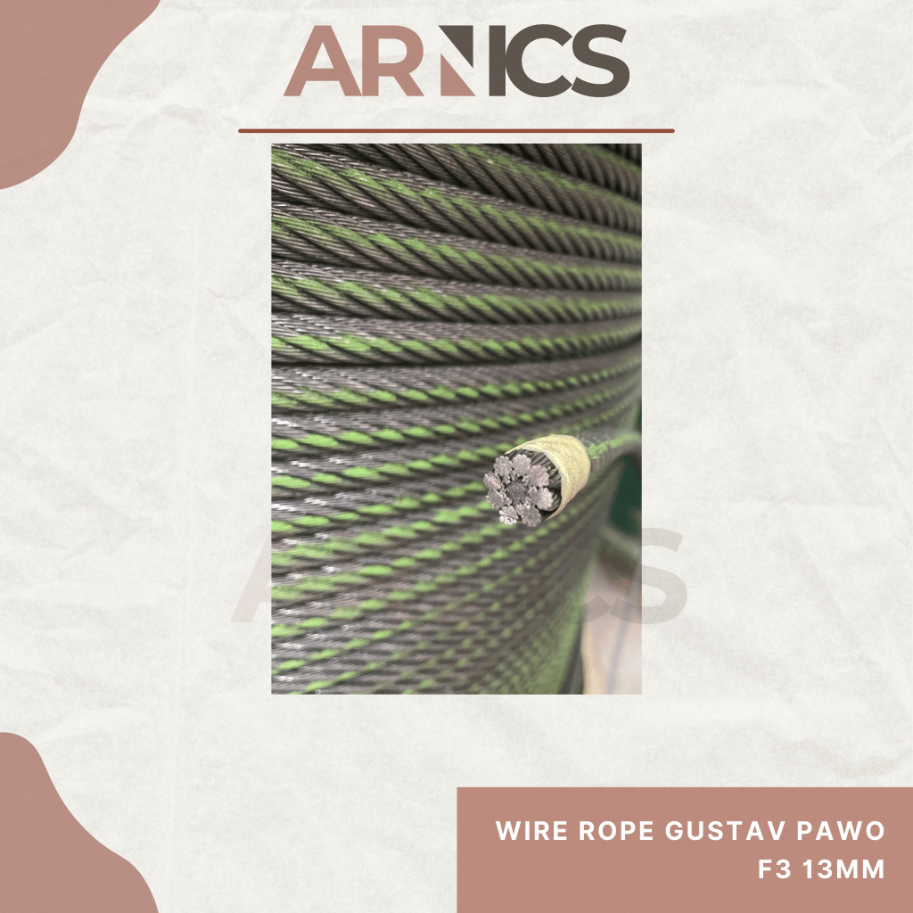 Jual Wire Rope Gustav Pawo F3 13mm / Seling lift sling elevator ...
