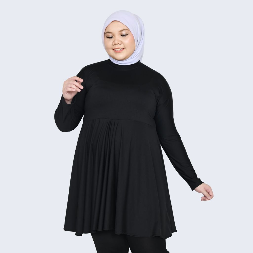 Jual MUDAHHIJAB Manset Rok Sporty Super Jumbo Spandeks Premium Hitam ...