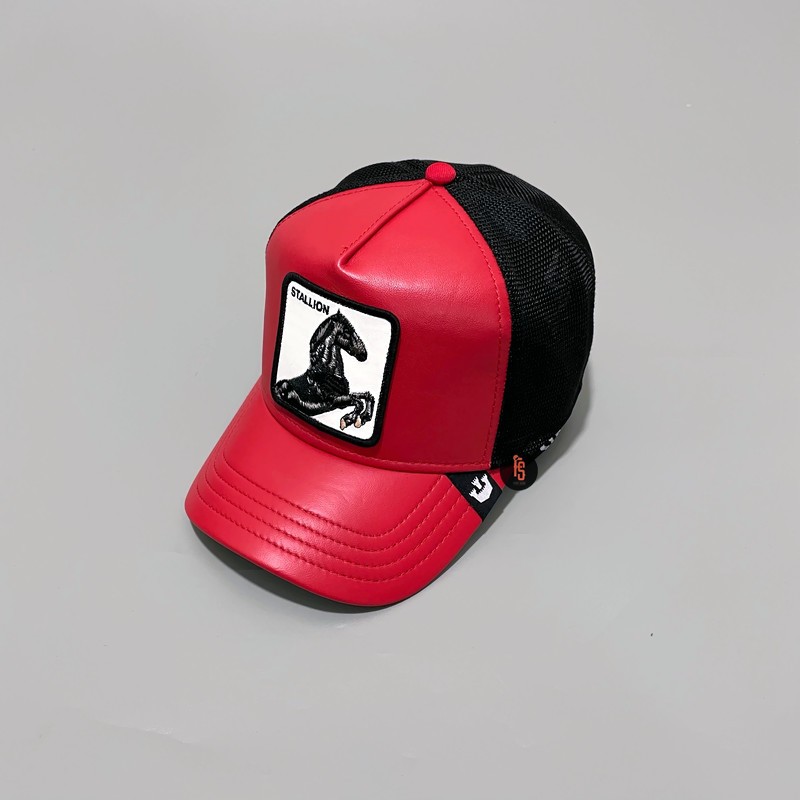 Jual TOPI ORIGINAL GOORIN BROS TRUCKER SHLEATHER STALLION RED