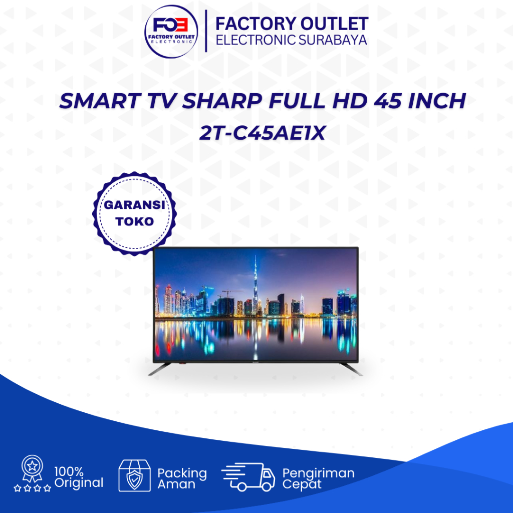 Jual [ EKS - DISPLAY ] SMART TV SHARP FULL HD 45 Inch 2T-C45AE1X ...