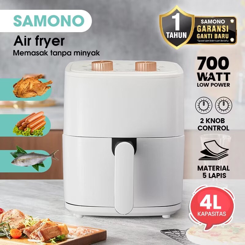 Jual [TERMURAH !!] SAMONO Air Fryer 4L 700W SNI Hemat Listrik Mesin