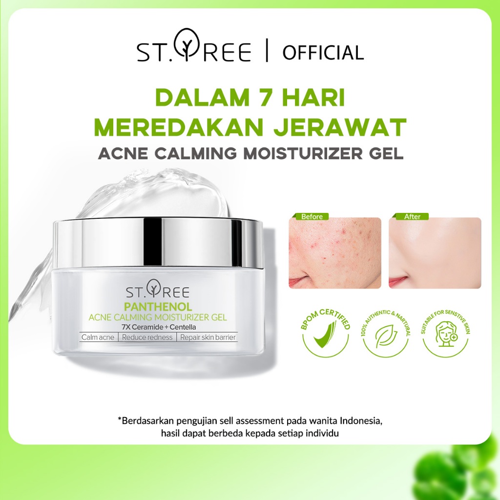 Jual ST.TREE Panthenol Acne Calming Moisturizer Gel 30 gr | 7X Ceramide ...