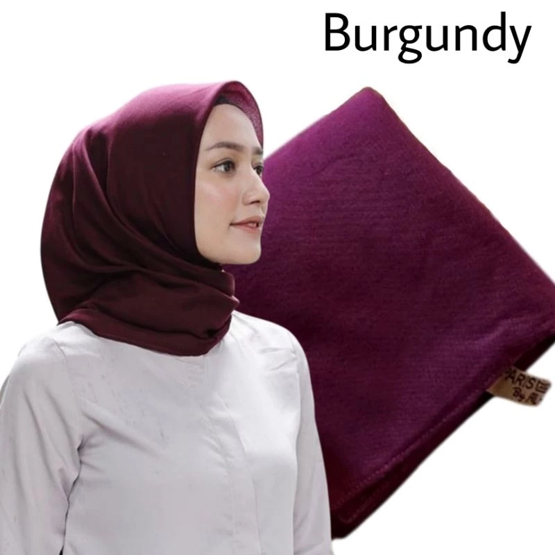 Hijab Segiempat Paris Premium Voal Cotton Burgundy