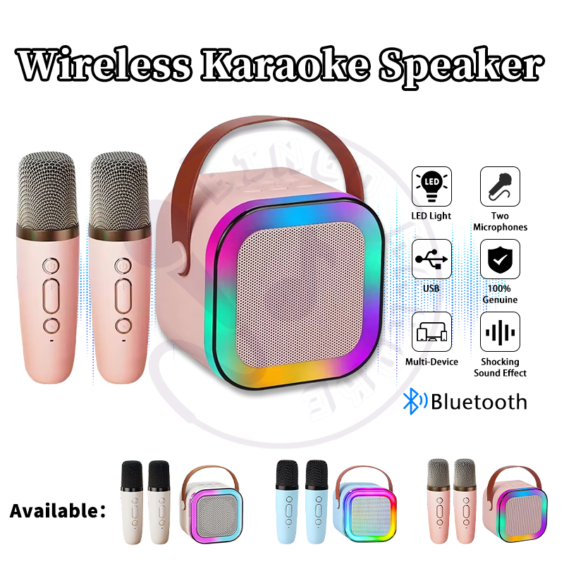 Jual BINGO Speaker RGB Lampu Mini Full Bass Karaoke Portable 2 mic ...