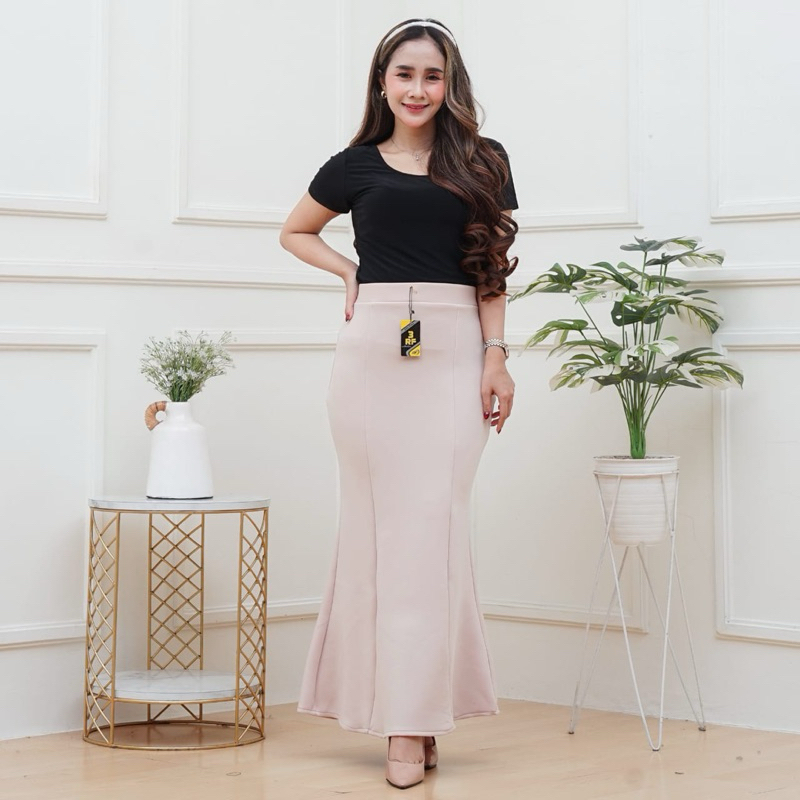 Jual Rok Wanita Scuba Korean Style // Rok Mermaid Korean Style | Shopee ...
