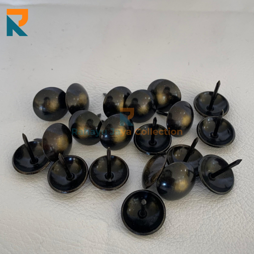 Jual Paku Payung Mata Kucing 19mm / Sofa Nail Black Gold / Mata Kucing ...