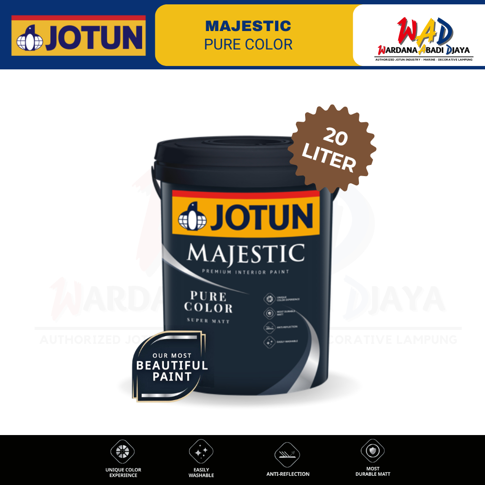Jual CAT JOTUN INTERIOR - MAJESTIC PURE COLOR (SUPER DOFF DAN BISA DILAP) - 20 LITER | Shopee ...