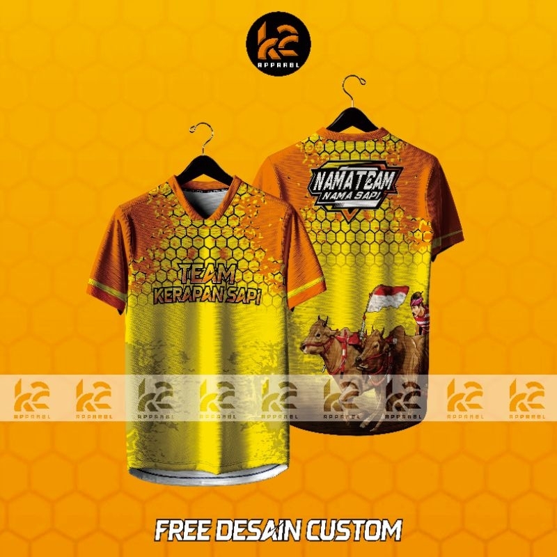 Jual JERSEY KERAPAN SAPI FULL PRINTING FREE CUSTOM DESAIN | Shopee ...