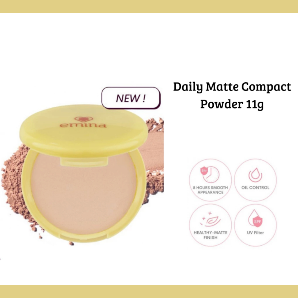Jual Emina Daily Matte Compact Powder 11g | Bedak Padat | Shopee Indonesia