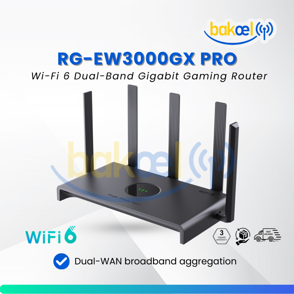 Jual Ruijie RG-EW3000GX PRO | Wi-Fi 6 Dual-Band Gigabit Gaming Router ...