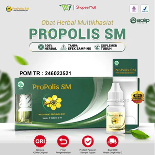 Propolis SM Brazilian Asli 100% Original With Nano Technology Isi 6 ml Obat Tetes Herbal Alami Multikhasiat