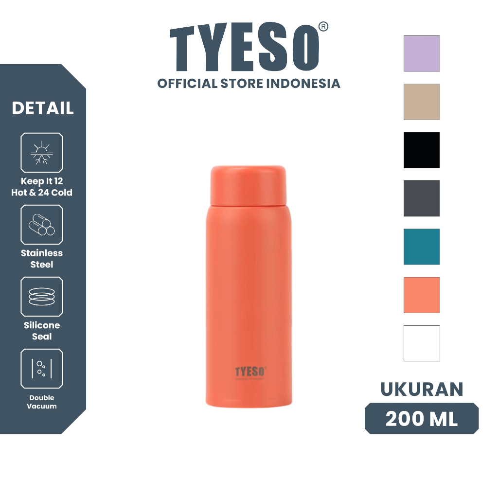 Jual TYESO Tumbler Mini 200 ML TS-8716 Coffee Cup Vacuum Insulated ...