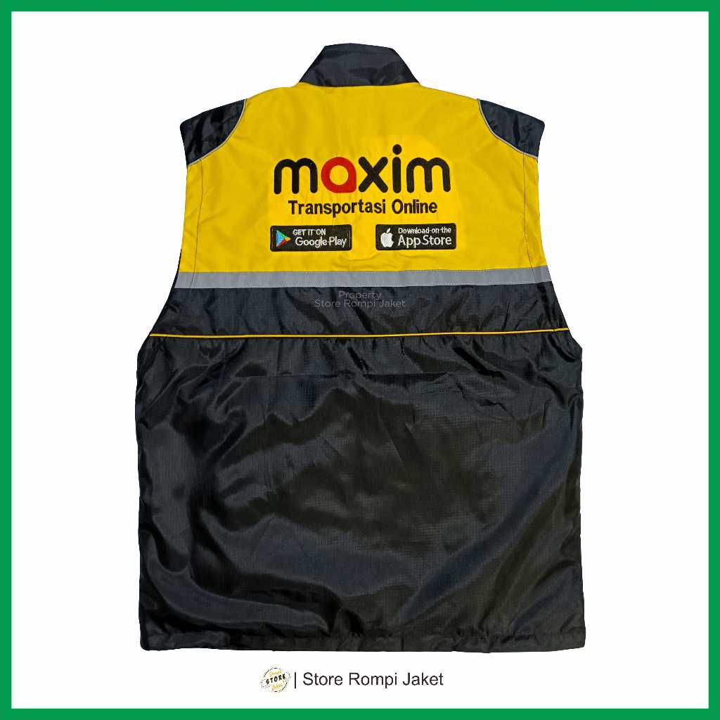Jual Rompi Kuning Pengendara Motor Driver Maxim Anti Air | Shopee Indonesia