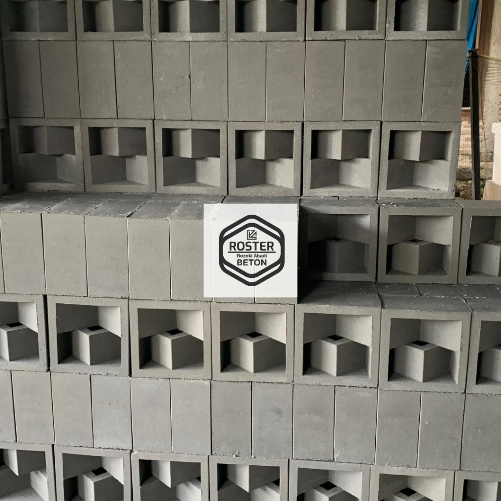 Jual Roster Beton Minimalis, Roster Beton Anti Tampias Motif V 2 Sisi ...