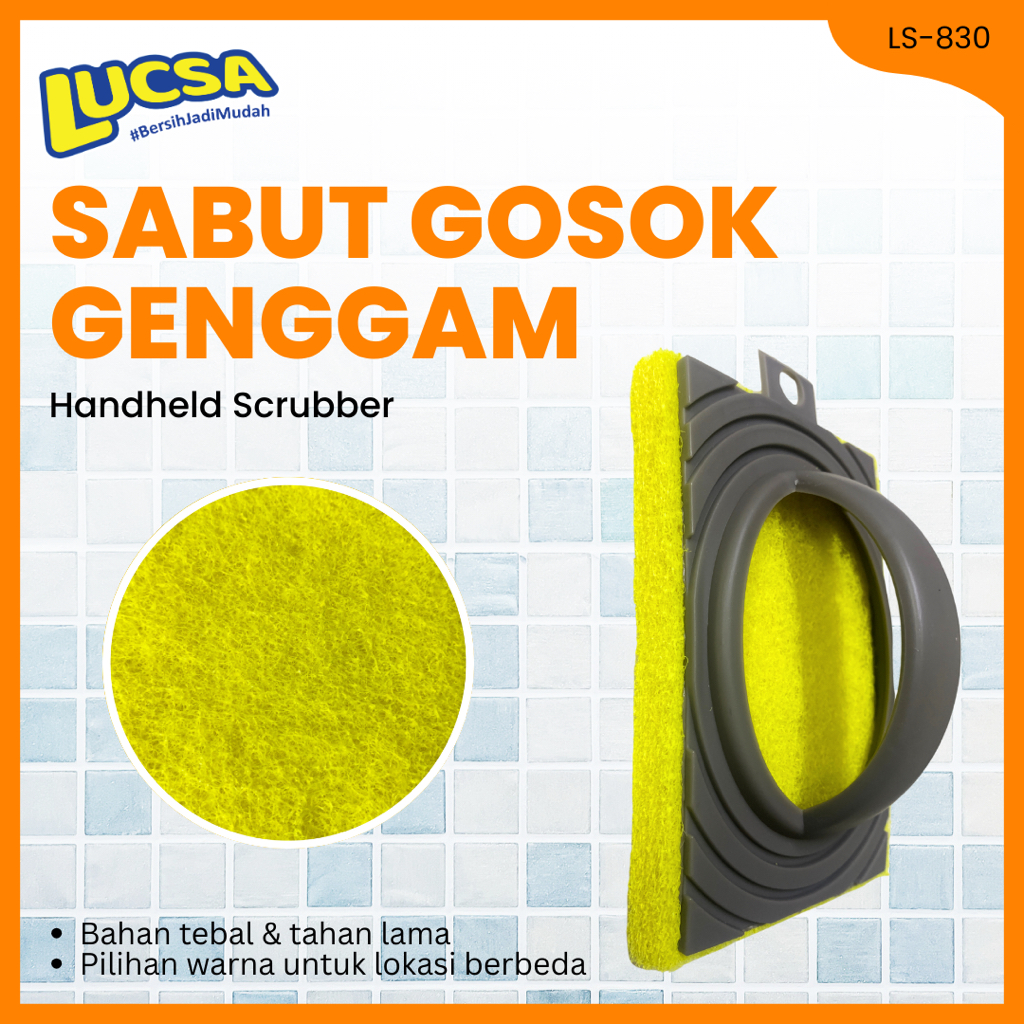 Jual Lucsa Sabut Gosok Gagang 15x10cm | Handheld Scrubber Spons Sikat ...