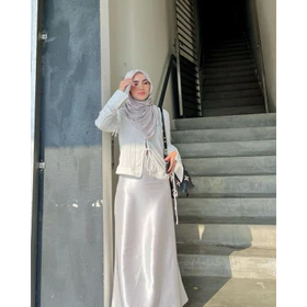 ROK SATIN SKIRT Premium Panjang SaSemi Duyung Satin Silk Basic Wanita Long Silk Bawahan
