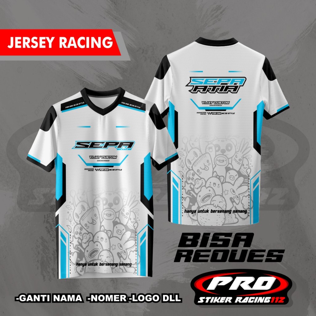 Jual Kaos Baju Jersey Racing Custom Balap Road Race GANTI NAMA NOMER ...