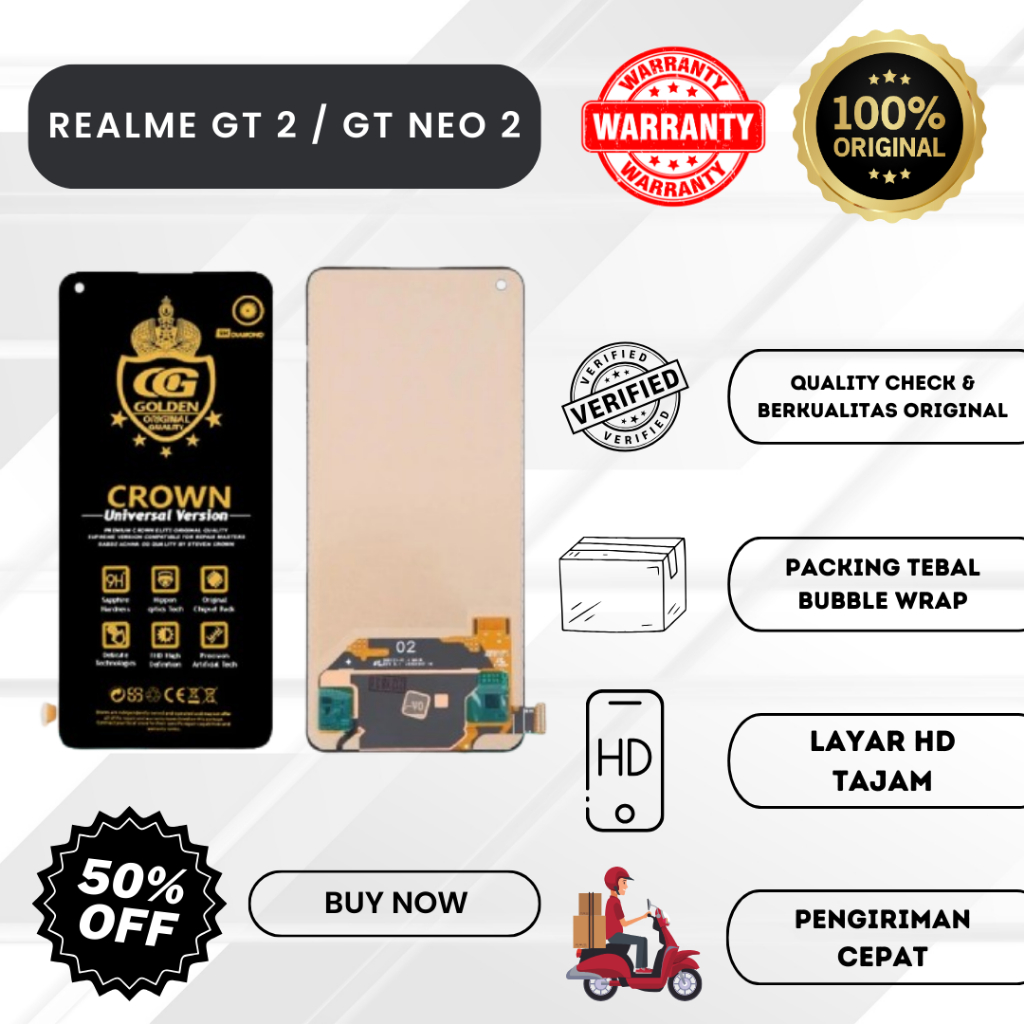 Jual LCD REALME GT 2 / REALME GT NEO 2 FULLSET TOUCHSCREEN COMPLETE ...