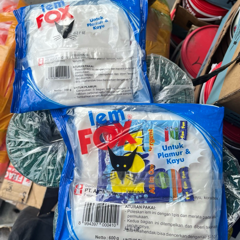 Jual Lem kayu FOX Biru 350 gr - 600 gr / Rakol Racool Plamir Serbaguna ...