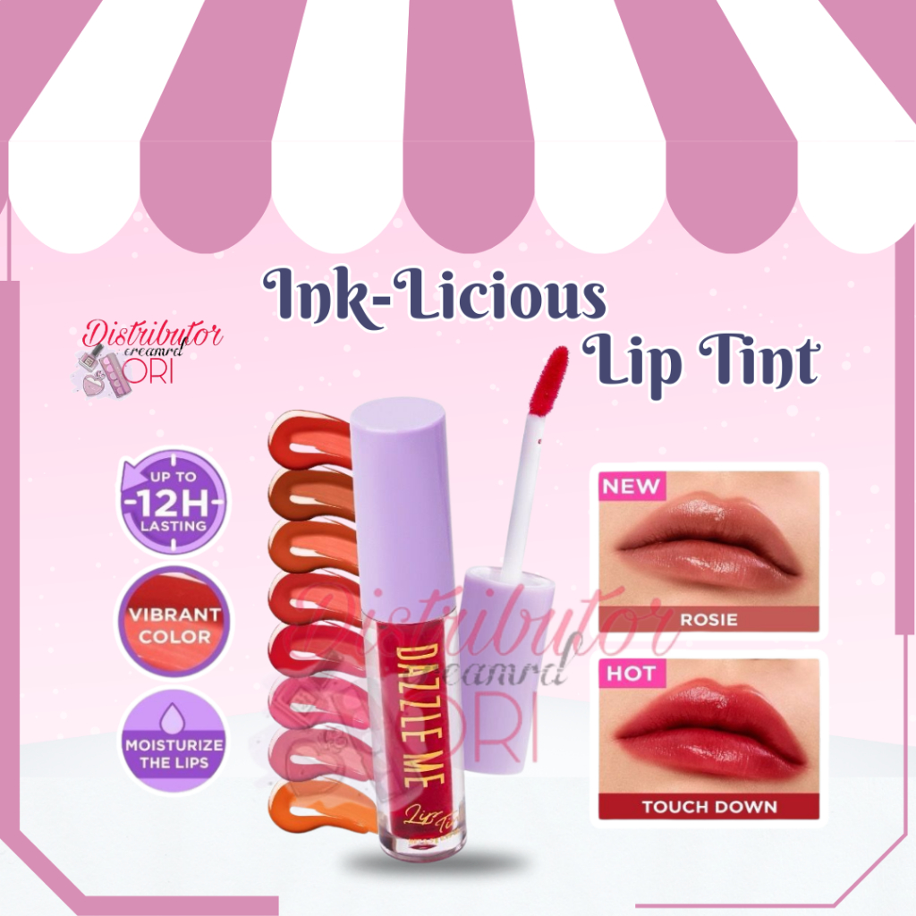 Jual DAZZLE ME Ink-Licious Lip Tint BPOM | Mattedorable Long Lasting ...