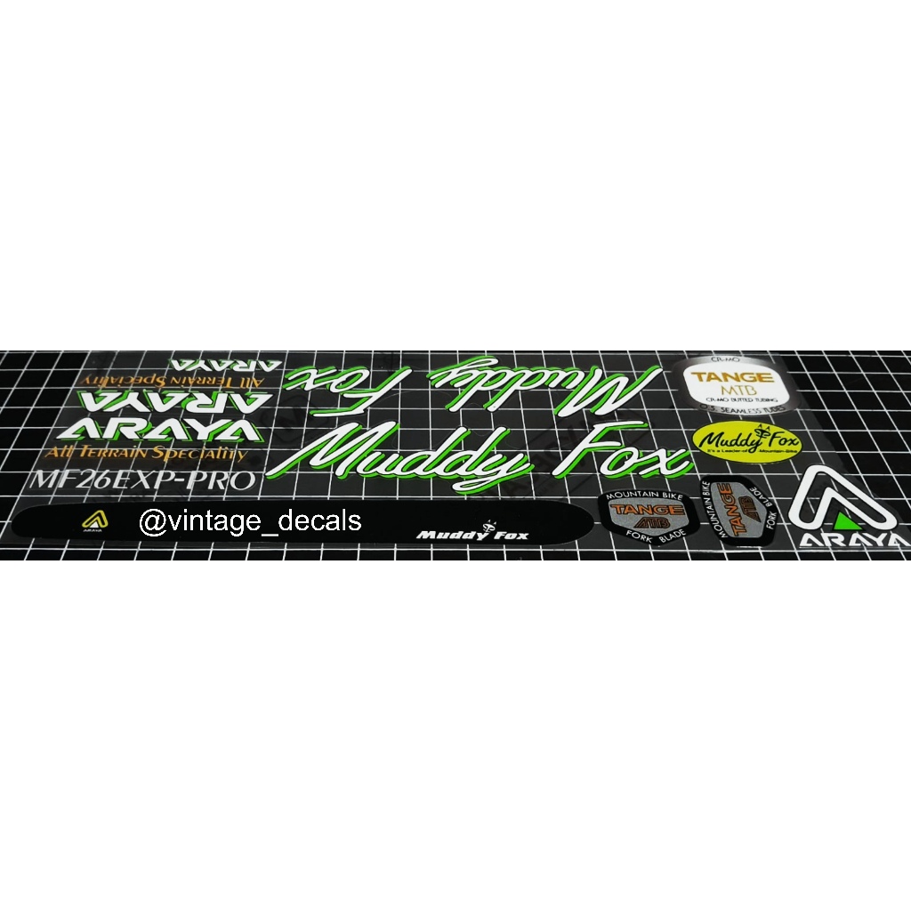 Adesivi / Decalcomanie Araya Per BMX E Muddy Fox – Riproduzione (Repop), Multicolore - Foto 3