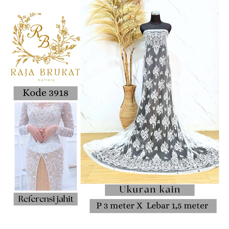 Jual Kain Panel Brukat Metalic Outline Mewah - 3918 - Grade B - Panjang ...