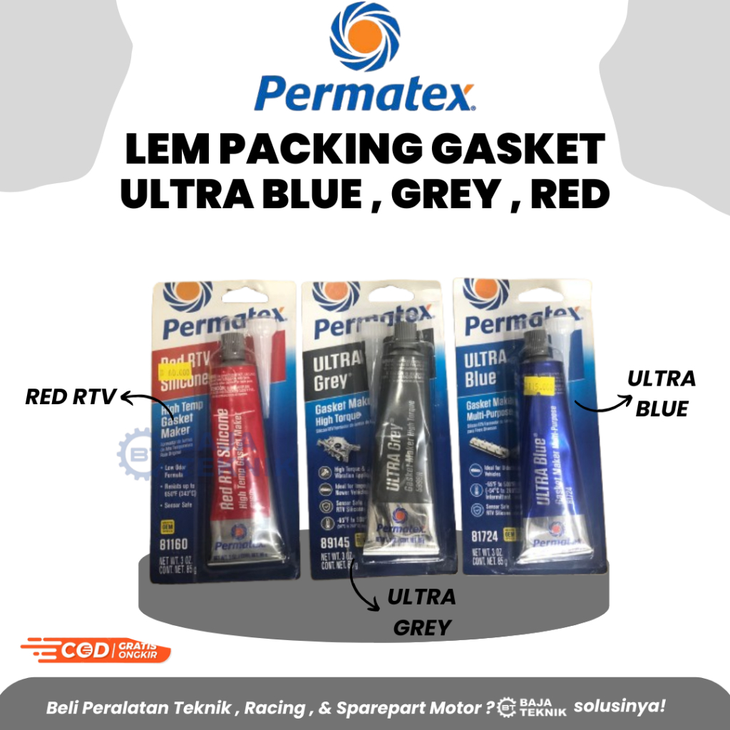 Jual PERMATEX ULTRA BLUE MULTI-PURPOSE | ULTRA GREY HIGH TORQUE | RED ...