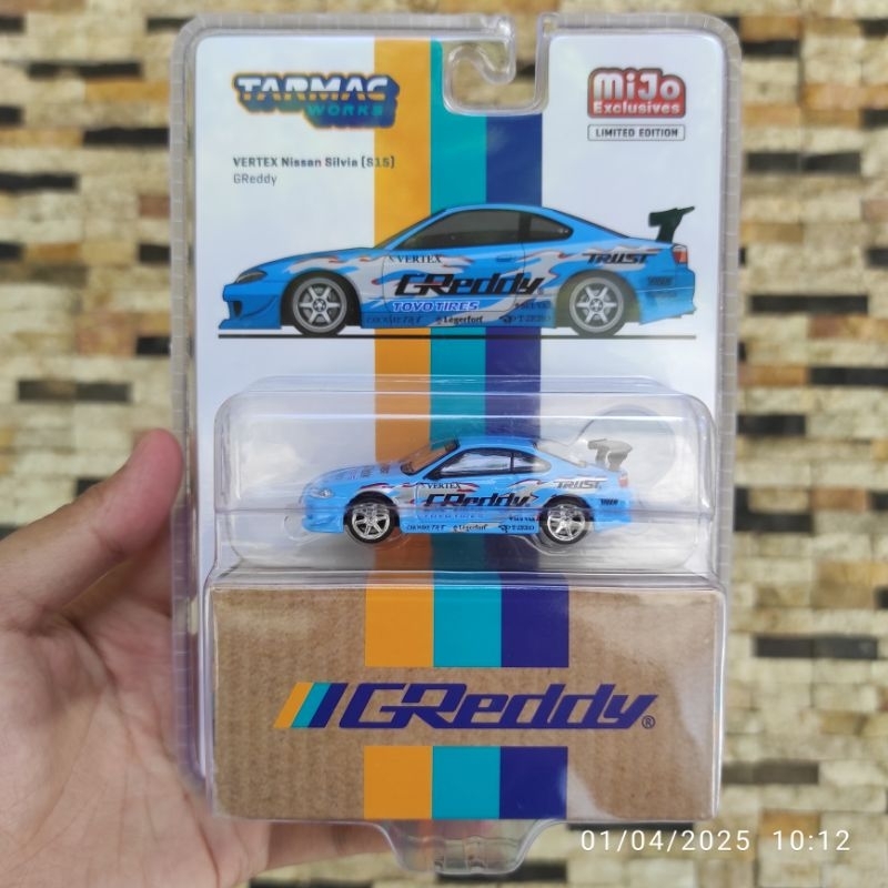 Modèle Réduit Tarmac Works 1:64 - Nissan Silvia S15 GReddy - Édition Limitée Spéciale - Diecast Neuf