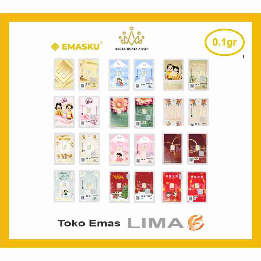 Jual Logam Mulia Emas 0.1 gram 24k 99.99 EmasKu Hartadinata By Toko ...