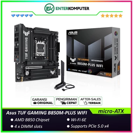 Asus TUF GAMING B850M-PLUS WIFI - AM5 AMD B850 DDR5 USB3.2 Type-C SATA3 - Motherboard
