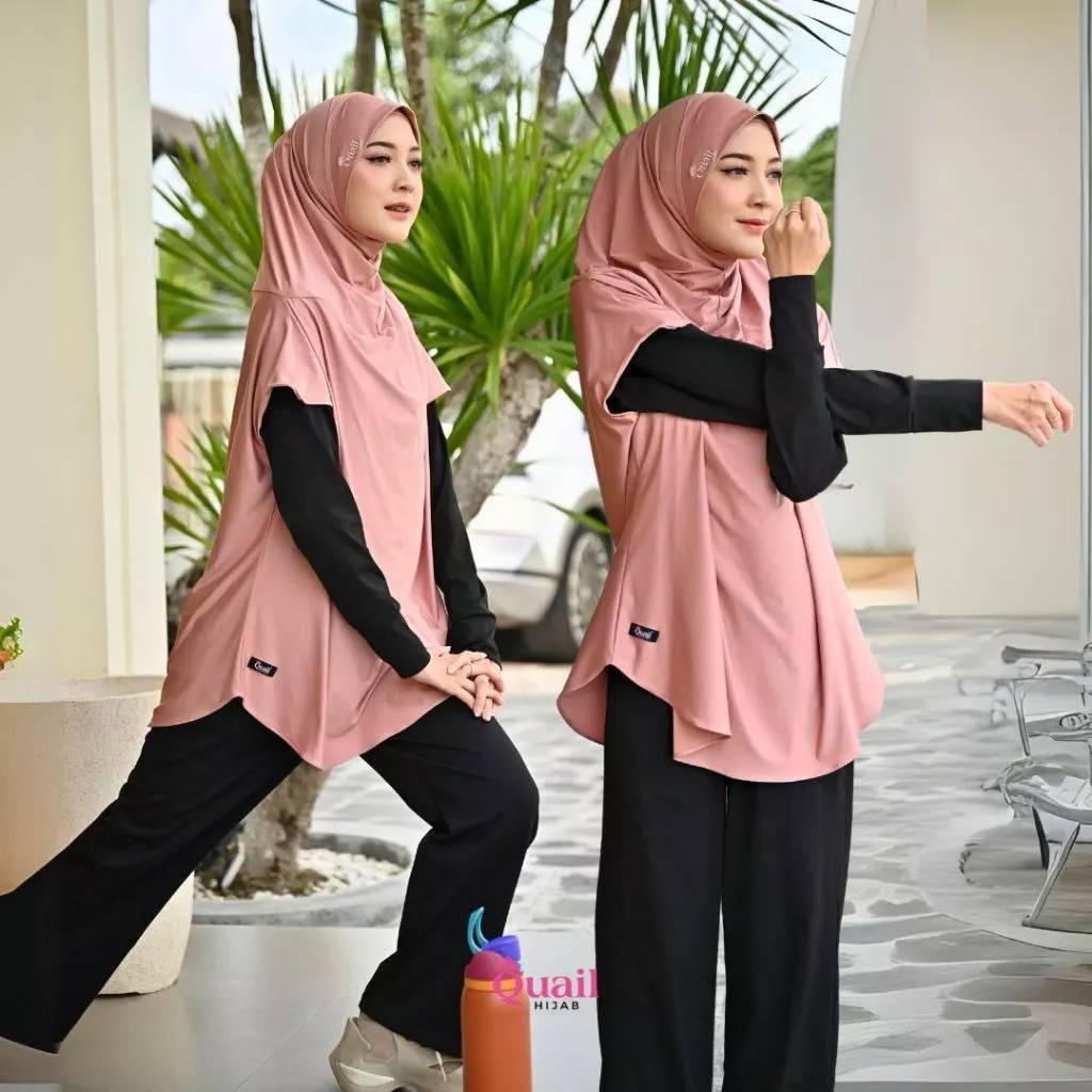 Jilbab Olah Raga Yoona dan Rompi Premium Jersey Sporty