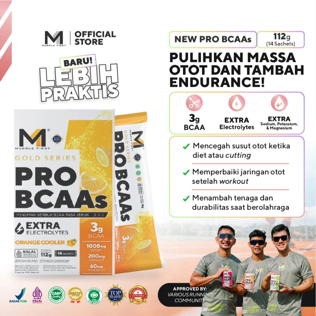 Jual MUSCLE FIRST Pro BCAA BCAAs 14 Sachets - Minuman Electrolytes ...