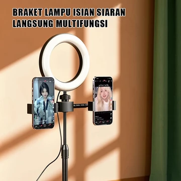 Ring Light 16cm Tripod Dudukan Ponsel Ring Light Desktop Lampu Pengisi Desktop