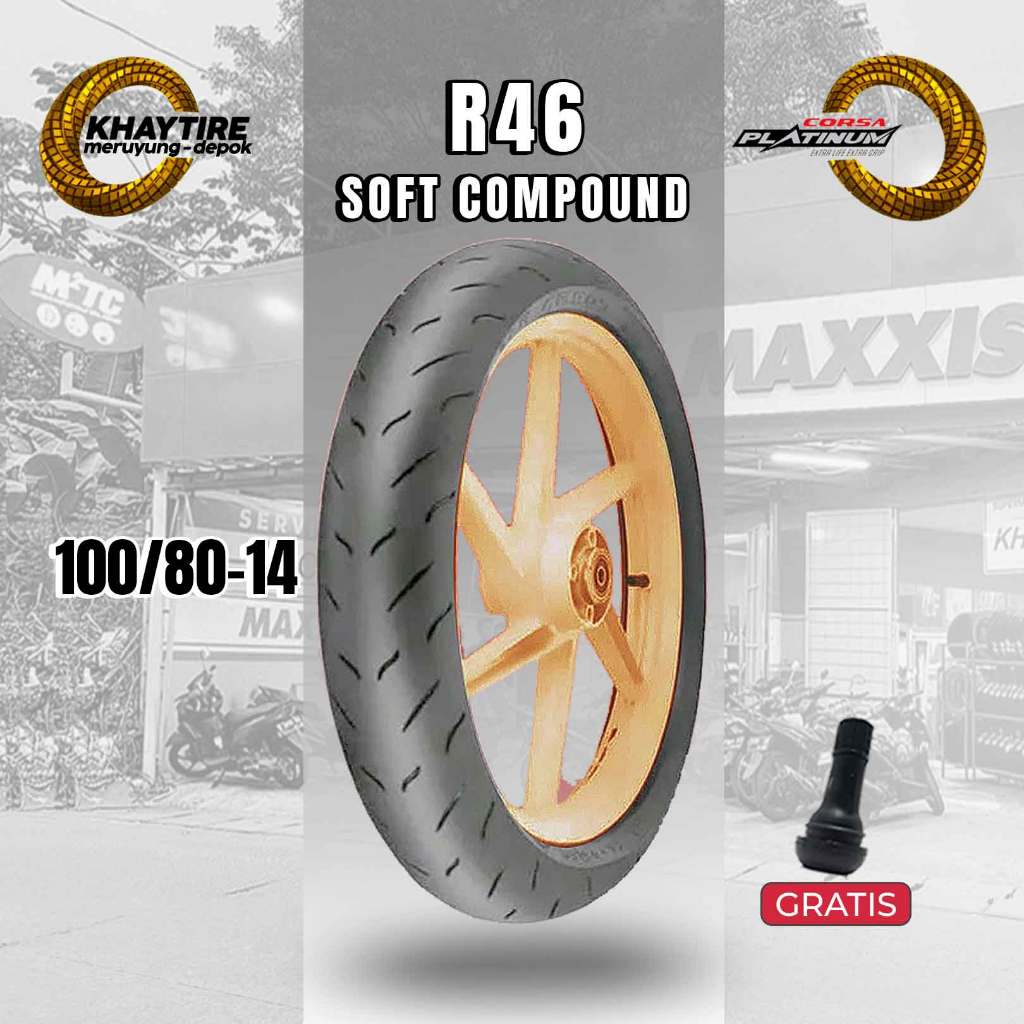 Jual Ban Soft Compound Motor Matic CORSA R46 PLATINUM 100/80 Ring 14 ...