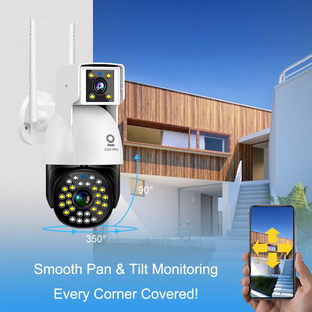 Jual V380 PRO Y10 8MP CCTV Outdoor Dual Lens Camera IP66 Waterproof LAN ...