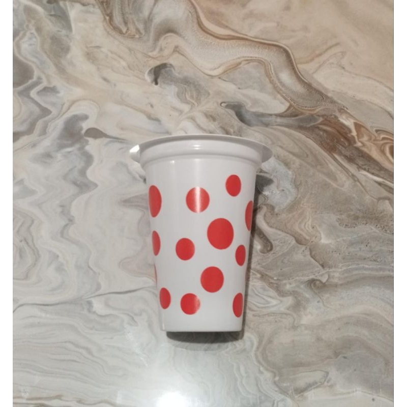 Jual cup gelas plastik red bola techno paper cup motif polos | Shopee ...