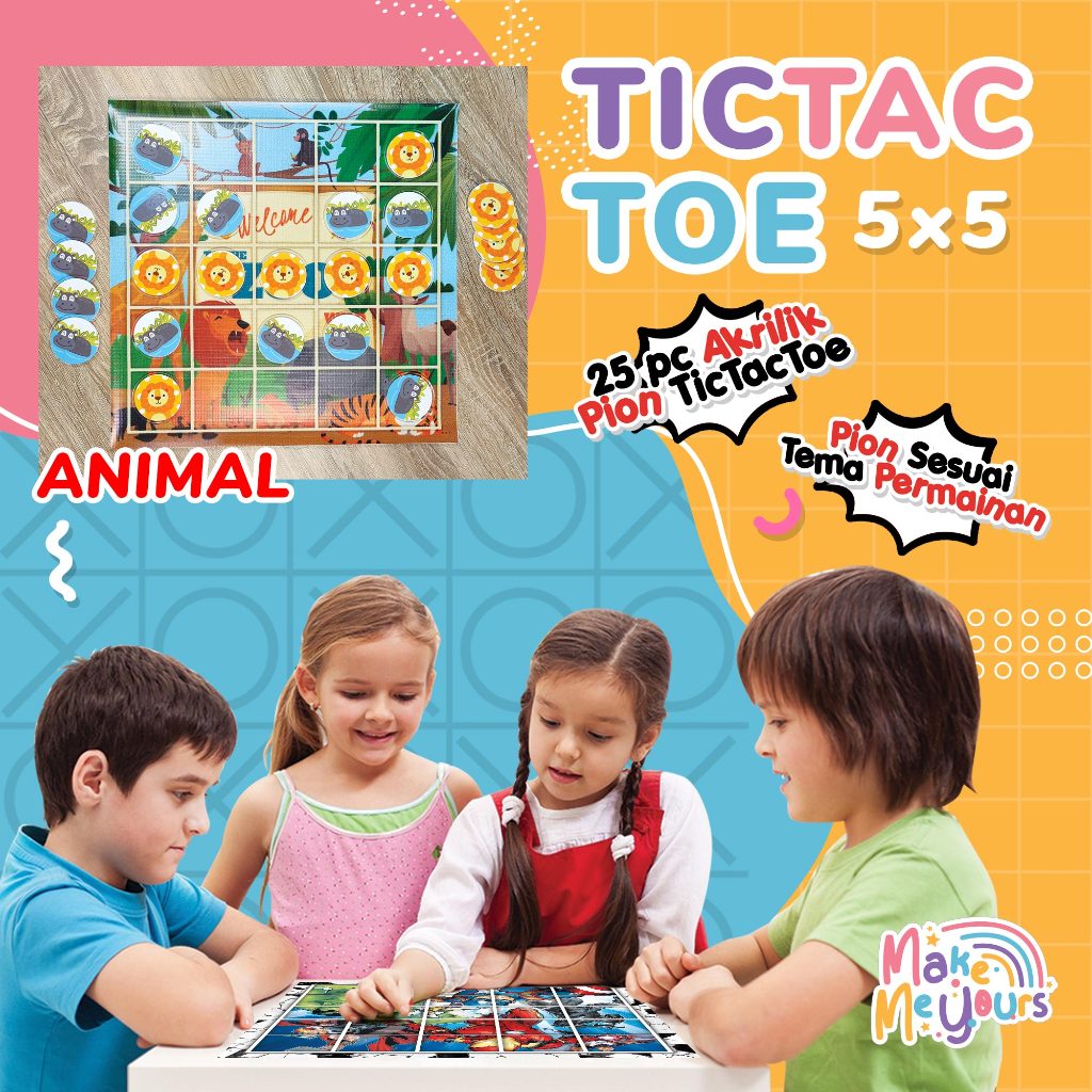 Jual TIC TAC TOE - ANIMAL SERIES | MAINAN ANAK | KARPET MAIN I BIRTHDAY ...