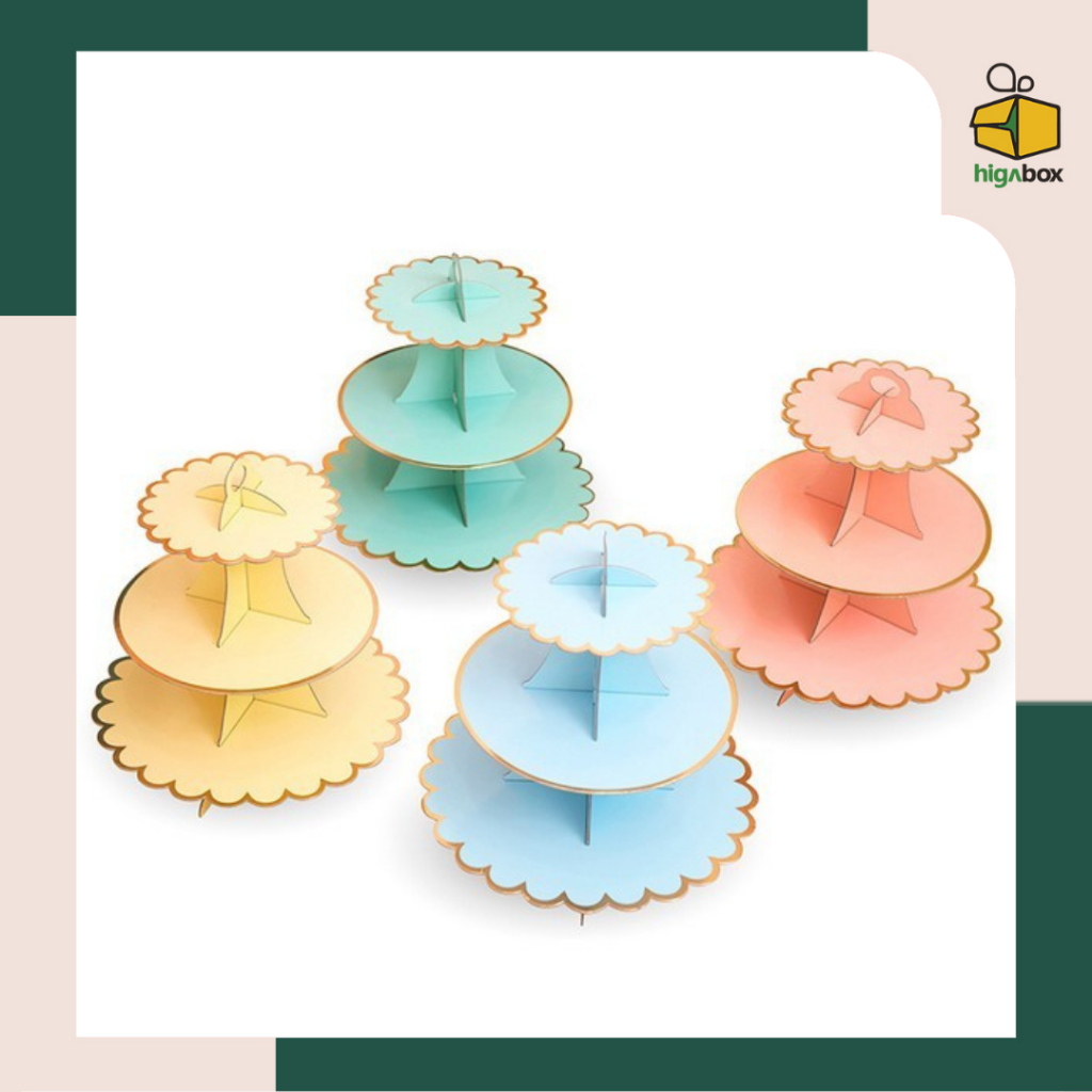 Jual Cake Stand POLOS List Gold / 3 Tier Cupcake Stand / standing cake ...