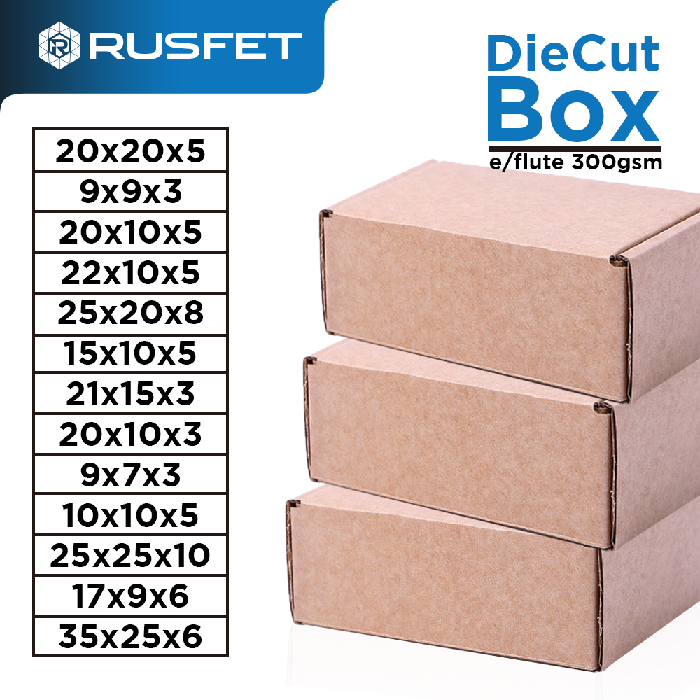Jual RUSFET DIECUT BOX KARDUS DIE CUT COKLAT MURAH | Shopee Indonesia