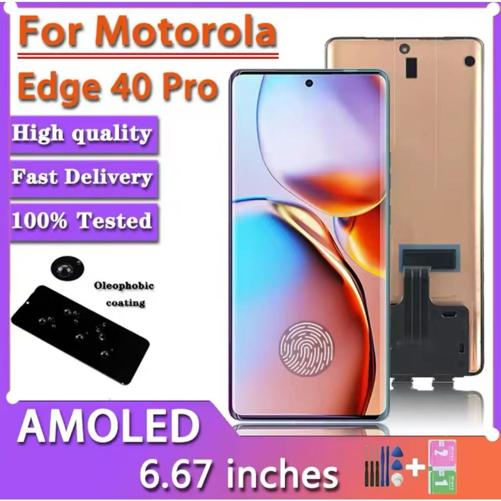 Jual 6.67“OLED Edge40 Pro/X40 Screen For Motorola Edge 40 Pro 40pro ...