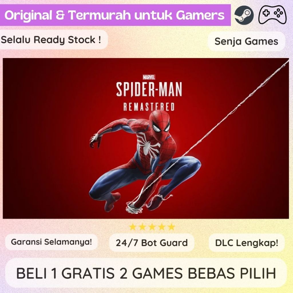 Jual Marvel Spiderman Remastered PC Original Steam + Full DLC | Shopee ...