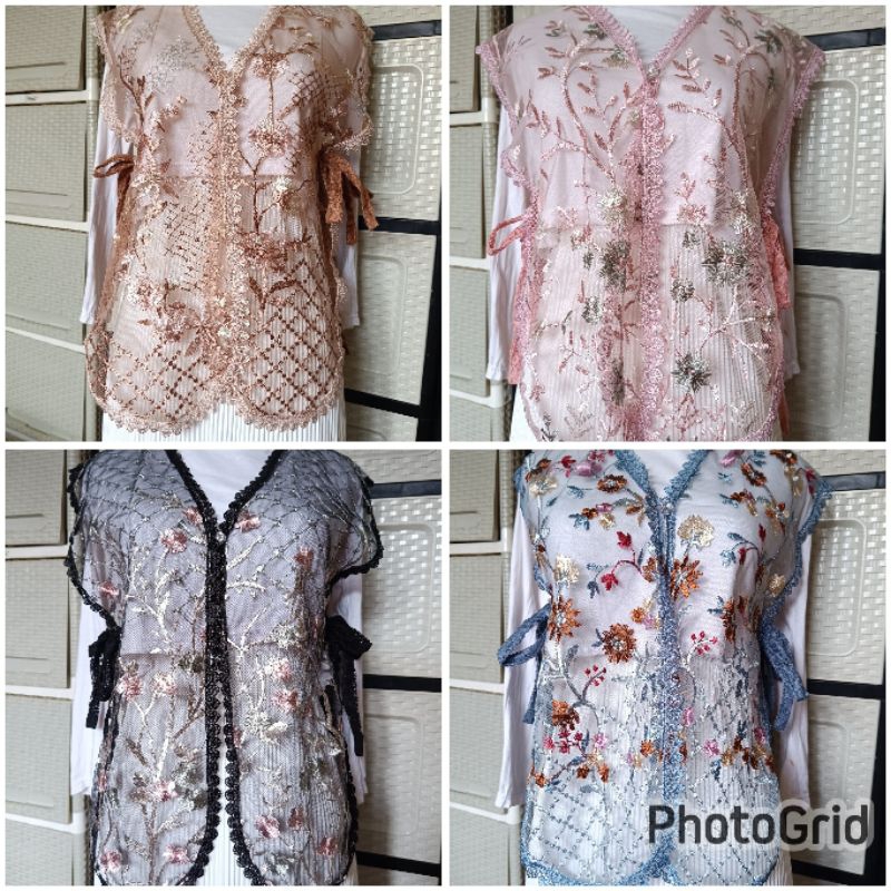 Jual Vest gardenia/vest bordir tile/rompi kondangan/outer pesta ...