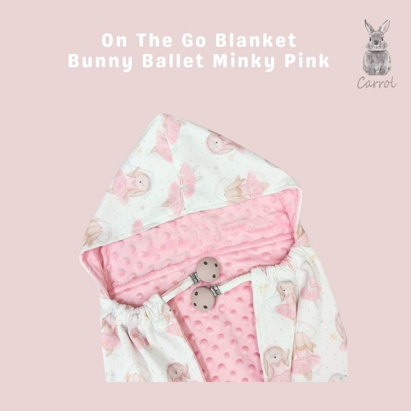 Jual Carrol Baby On The Go Blanket Bunny Ballet Minky Pink - Selimut On ...