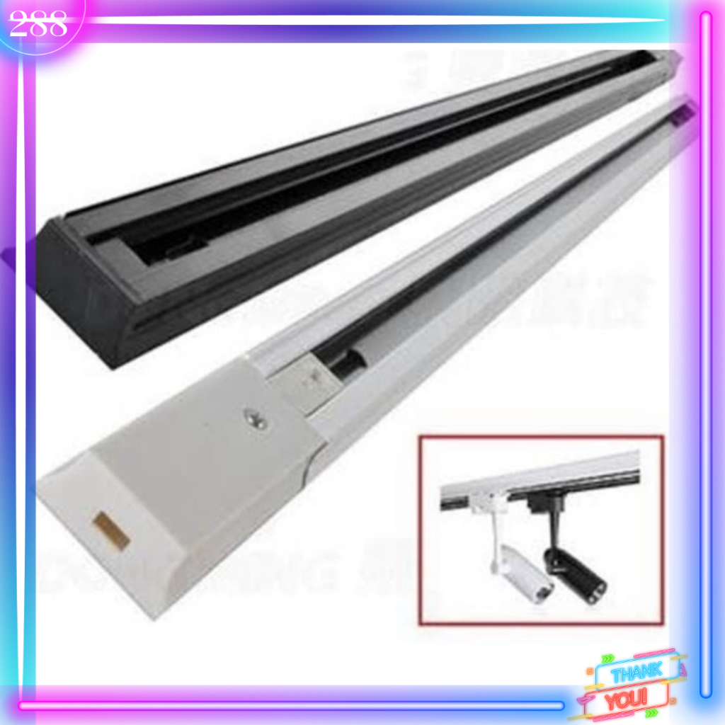 Jual Rell Track Light 1Meter Body Hitam dan Body Putih | Shopee Indonesia