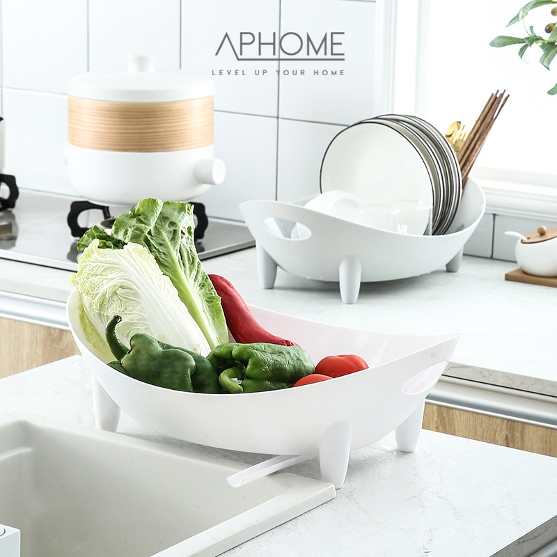 Jual APHOME Rak Piring Plastik Rak Pengering Tirisan Dish Rack Rak ...
