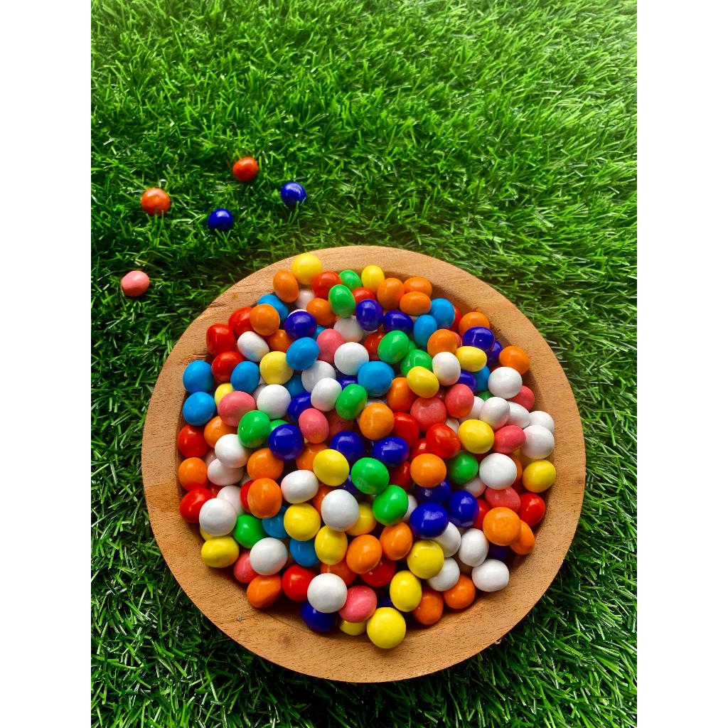 Jual COD 1 KG BOLA PELANGI BISKUIT CACA WARNA BISKUT COKLAT PERMEN BOLA ...