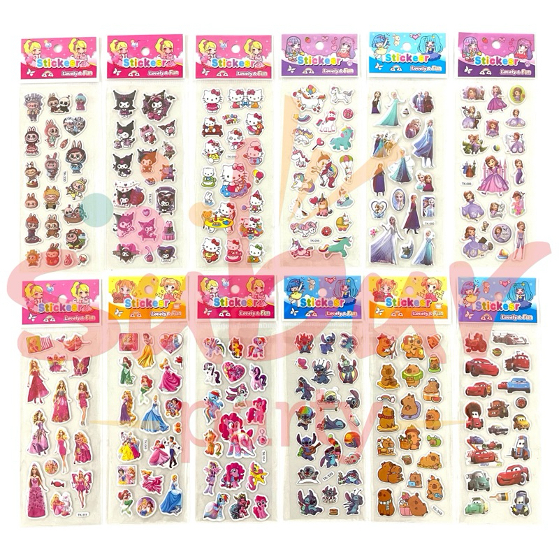 Jual Sticker Lucu Anak Kartun Karakter Timbul 7x21Cm TK FXA | Shopee ...