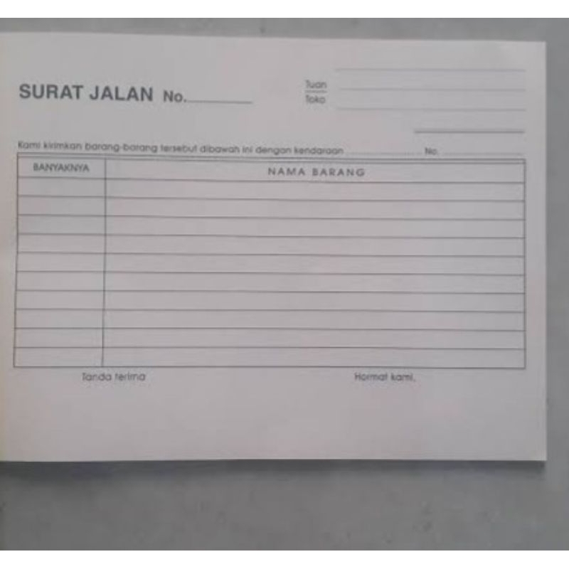 Jual [ PACK 10 BK ] SURAT JALAN 2 RANGKAP BESAR / SURAT JALAN ½F x 2 ...