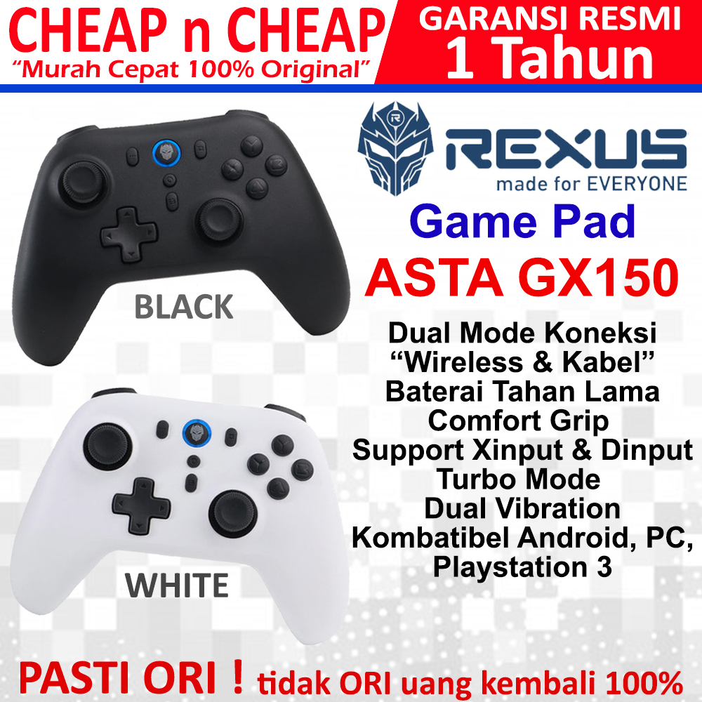 Jual Gamepad Rexus Asta GX150 Dual Mode Wireless & Kabel 600Mah - Game ...