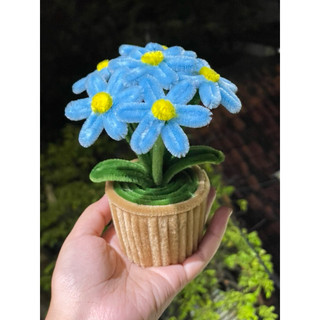Jual Pot Bunga DAISY “Bunga Kawat Bulu” | Shopee Indonesia